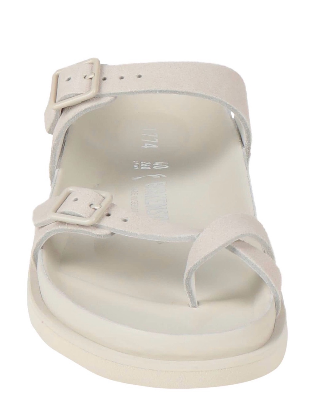 Mayari Birkenstock 1774 Double-Buckle Slide Sandal In Light Beige Sz 6